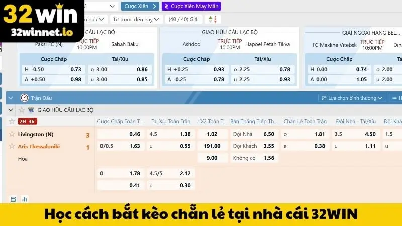 Học cách bắt kèo chẵn lẻ tại nhà cái 32WIN